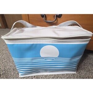 Vintage Avon Tote Cooler Bag Insulated Strap Wave Geometric 80's Retro Summer